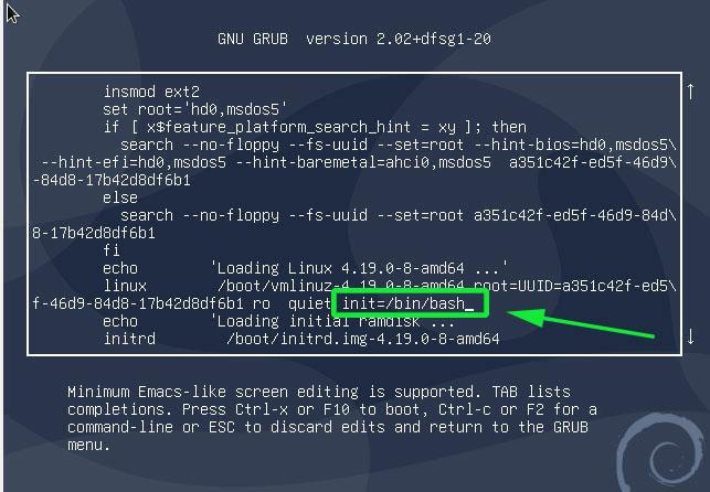 Забыл пароль линукс. Grub /bin/Bash/. Сбросить рут пароль линукс. Как получить суперпользователя на Debian. Смена пароля Grub Debian.