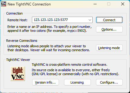Tight VNC クライアント